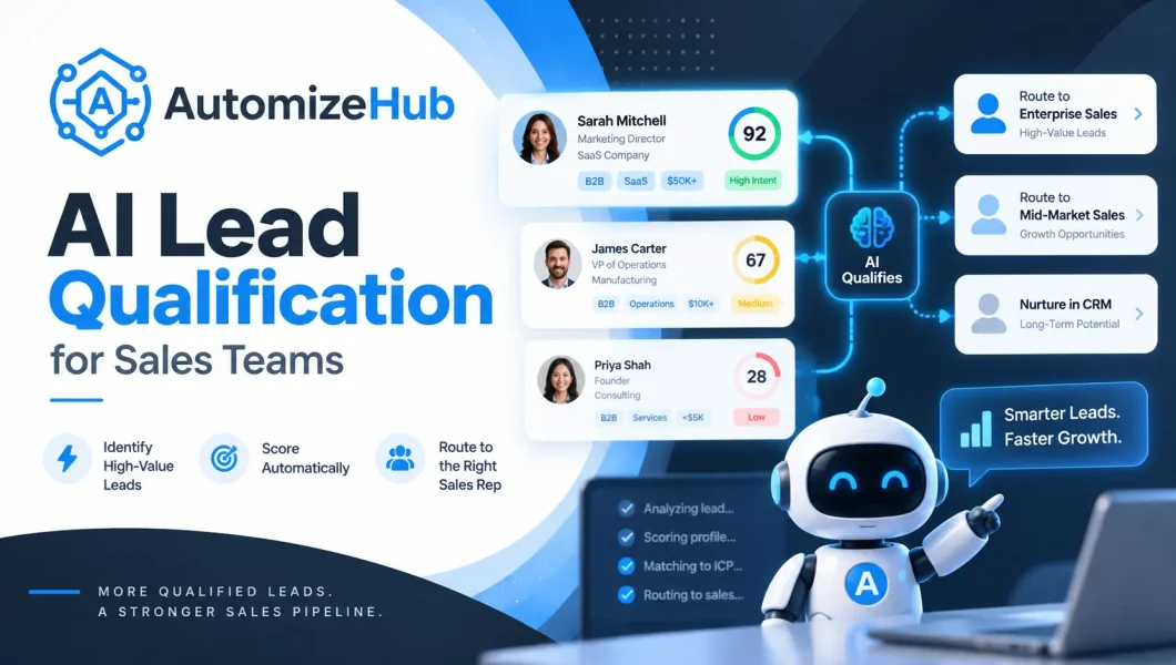 AI Lead Qualification for Sales Teams by Automizehub AI